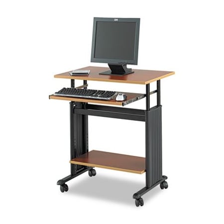 Safco Safco, ADJUSTABLE HEIGHT WORKSTATION, 29.5W X 22D X 34H, CHERRY/BLACK 1925CY